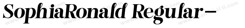 SophiaRonald Regular字体转换